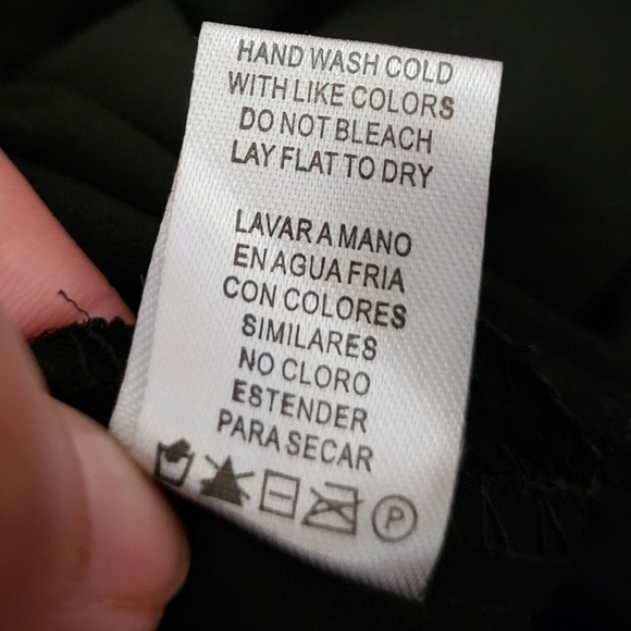 Heart & Hips Black Long Sleeve Bodysuit Lace Up Tie Women's Small S Snap Closure - Picture 9 of 9